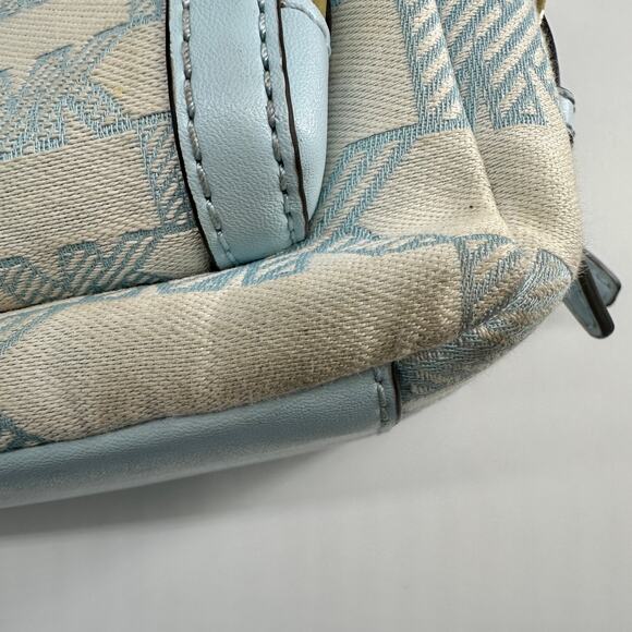 Michael Kors Jaycee Medium Backpack Vista Blue MK Logo Canvas Travel Bag Preppy main image 10